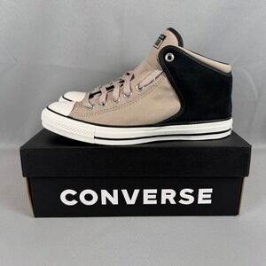 Converse Chuck Taylor High Street Mid Shoes Mens 8 Papyrus/Black A14294C W10 New